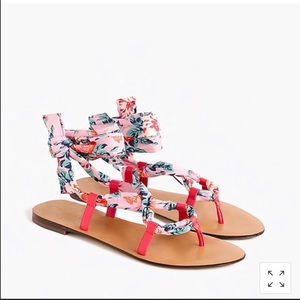 NWT J. Crew Liberty lace up sandals size 6.5